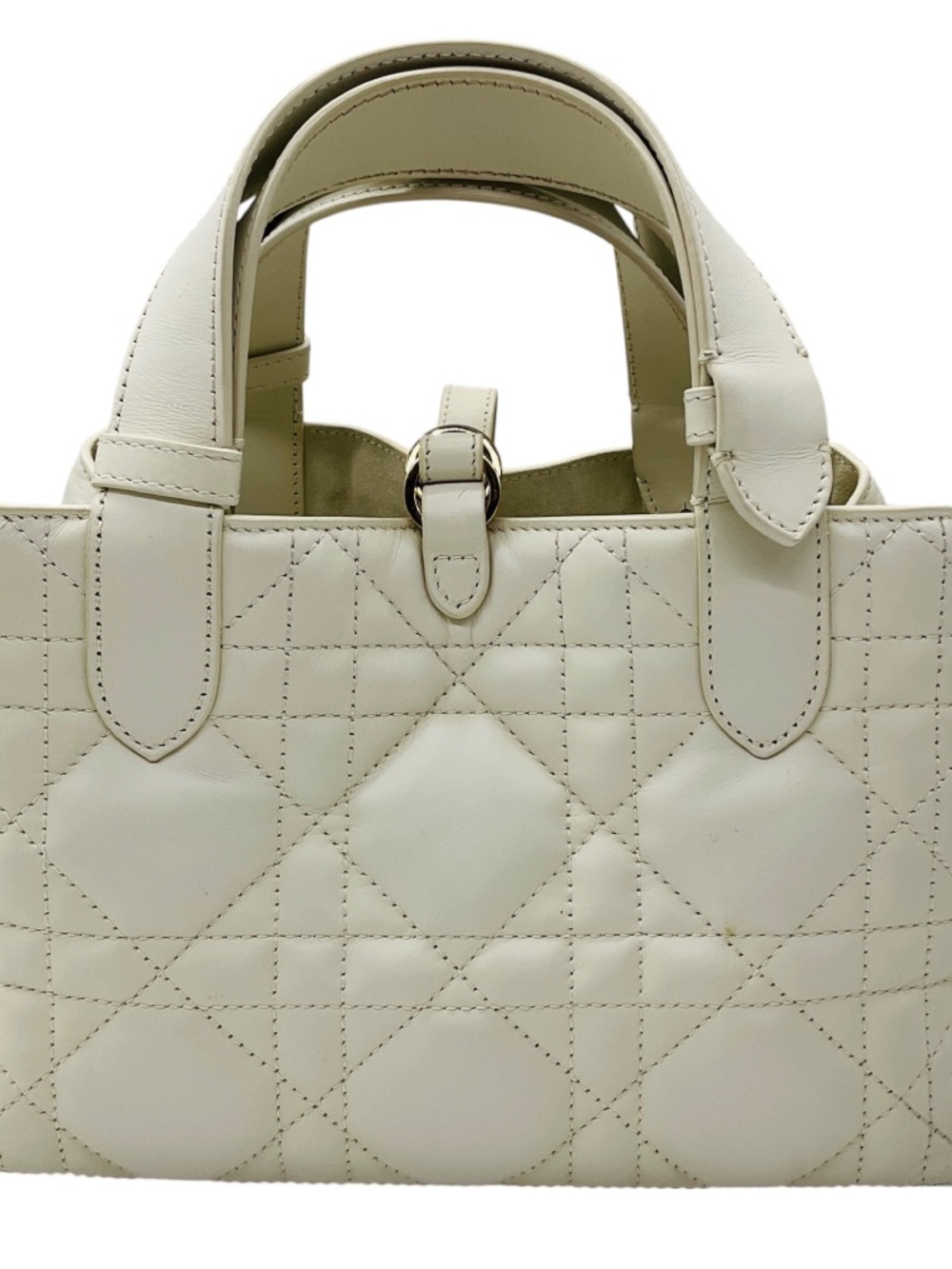 CHRISTIAN DIOR LATTE MACROCANNAGE CALFSKIN SMALL DIOR TOUJOURS BAG - Picture 3 of 16